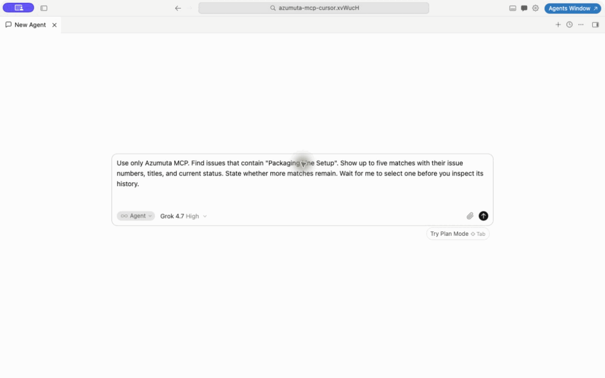 Le curseur trouve deux problèmes correspondants et récupère l'Historique de Statut Ouvert, En cours et Résolu du problème sélectionné